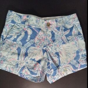 Lilly Pulitzer Floral Blue & Pink Women's Shorts